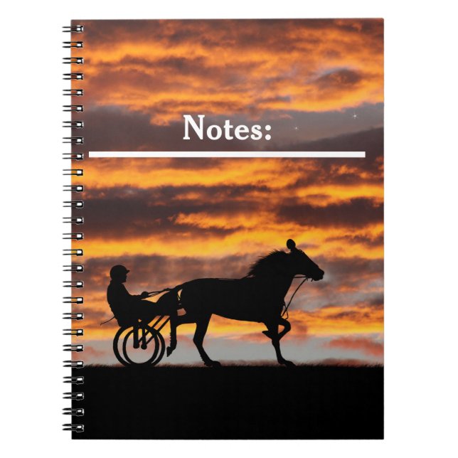 Standard Trotting Racehorse Spiral Notebook Notizblock (Vorderseite)