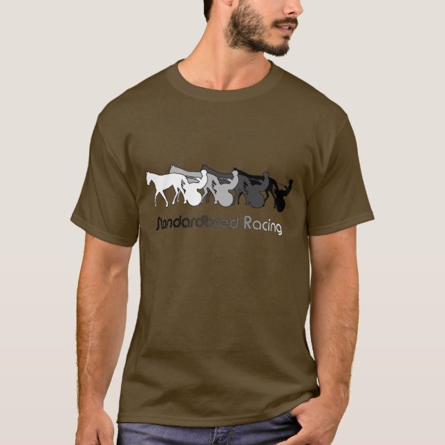 Standardbred, das Silhouette läuft T-Shirt (Vorderseite)