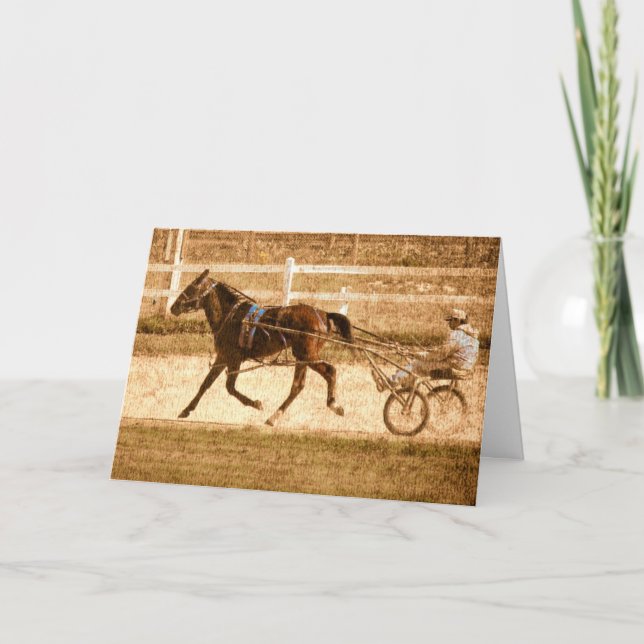 Standardbred Rennpferd Karte (Vorderseite)