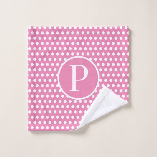 Standarder Anfangsbuchstabe Polka Dot Waschlappen (Waschlappen)