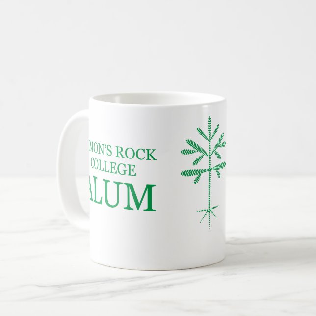 Standardgröße "SRC-Alum"-Tasse mit grüner Sapling Kaffeetasse (Vorderseite Links)