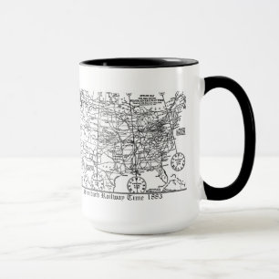 Standardmäßige Zeitzonen der Eisenbahn 1883 Tasse