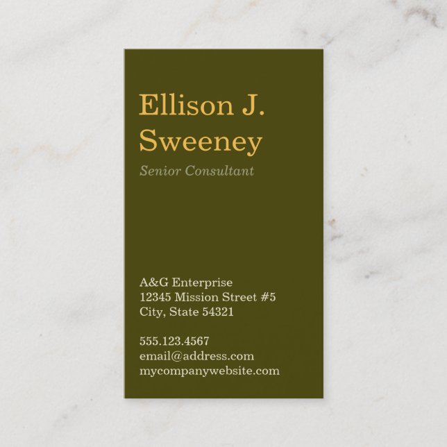 Standardmoos, grau, beruflich, fett visitenkarte (Vorderseite)