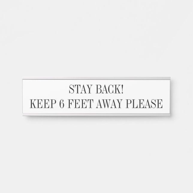 Standardnamensplatte für Künstler Türschild (Vorderseite )