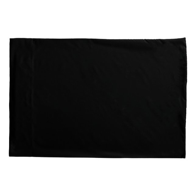 Standardpaare schwarzer Pillowcase Kissenbezug (Rückseite-Links)