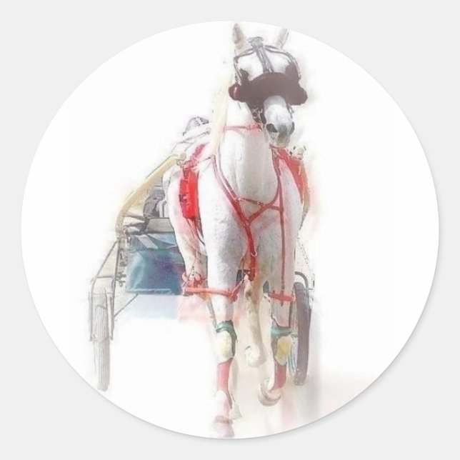 Standardpferd Runder Aufkleber (Vorderseite)