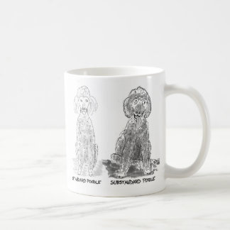 Standardpoodle und minderwertige Doodle Kaffeetasse