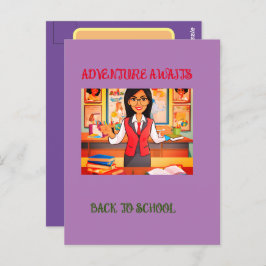 Standardpostkarte für Schwarz bis Schule Postkarte