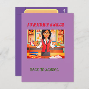 Standardpostkarte für Schwarz bis Schule Postkarte