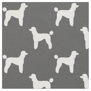 Standardpudel-HundeSilhouette-Muster Stoff