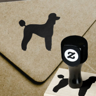 Standardpudel-Silhouette Gummistempel
