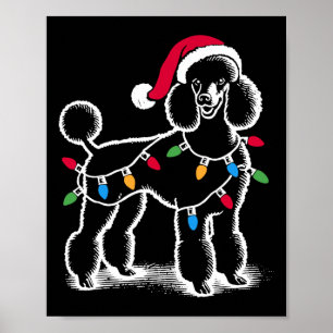 Standards Poodle Weihnachtsbeleuchtung Weihnachtsm Poster