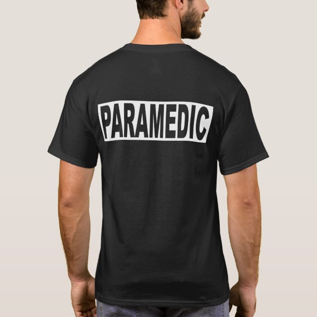 Standardsanitäter-Hemd-Schwarzes T-Shirt (Rückseite)