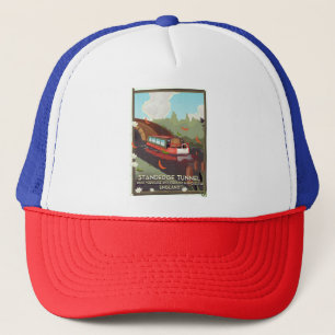 Standedge Tunnel UK Kanal Reise Plakatlandschaft. Truckerkappe