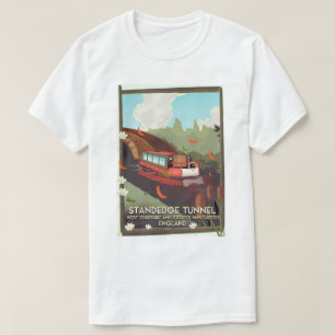 Standedge-Tunnel UK-Kanal-Reiseposter. T-Shirt