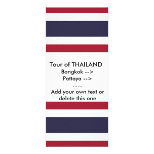 Ständerkarte mit Flagge Thailands Werbekarte