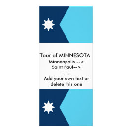 Ständerkarte mit Flagge von Minnesota Werbekarte