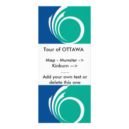 Ständerkarte mit Flagge von Ottawa, Kanada Werbekarte