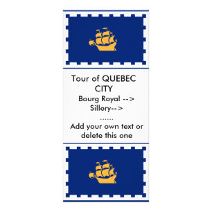Ständerkarte mit Flagge von Quebec City, Kanada Werbekarte