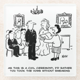 Standesamtliche Trauung Glasuntersetzer