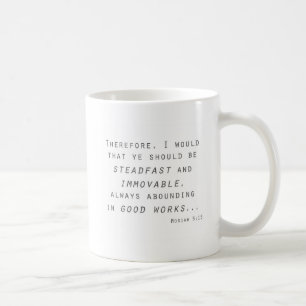 standhaft unerschütterlich mosiah lds schrift tasse