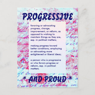 STÄNDIG PROGRESSIVE Postkarte