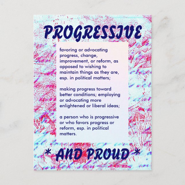 STÄNDIG PROGRESSIVE Postkarte (Vorderseite)