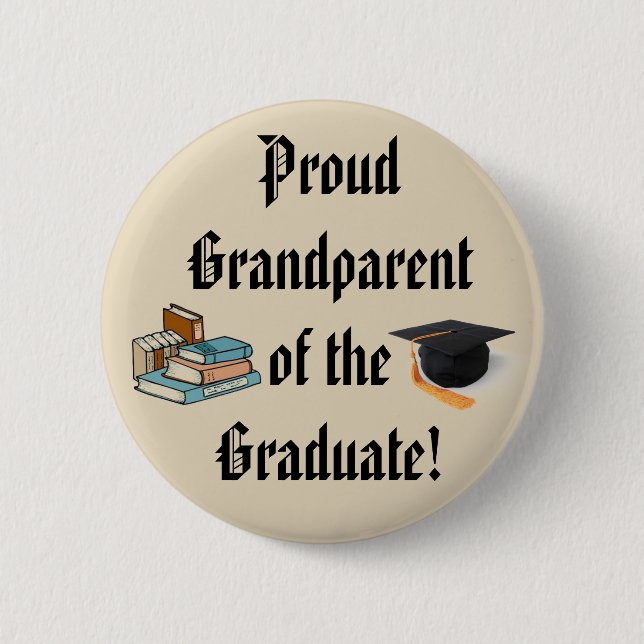 STÄNDIGER GRANDPARENT DES GRADUATE-Buttons Button (Vorderseite)