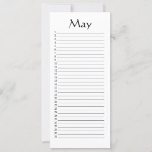 Ständiger Kalender Mai I Chroniken 16:27