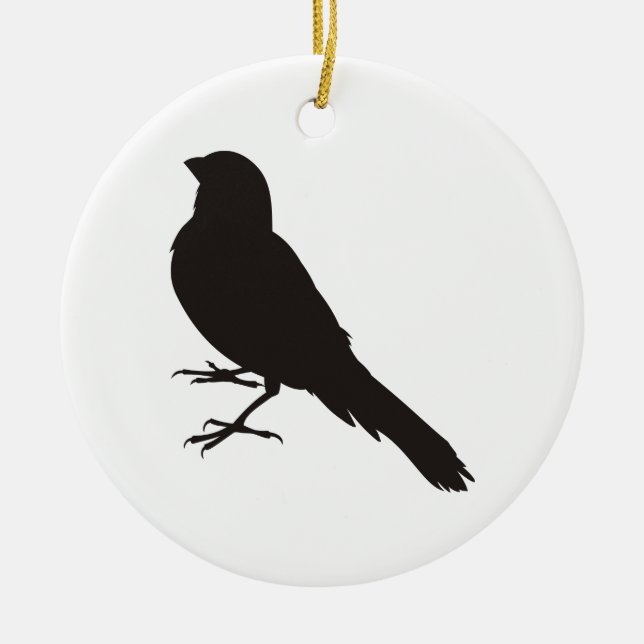 Standing Canary Bird Keramik Ornament (Vorne)