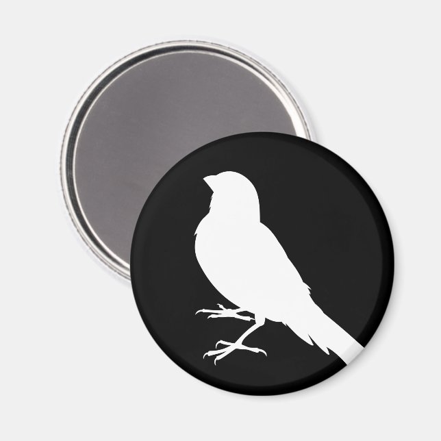Standing Canary Bird Magnet (Vorderseite/Rückseite)