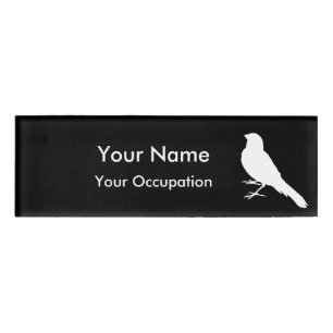 Standing Canary Bird Namenschild
