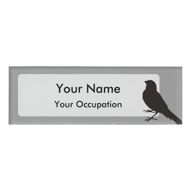 Standing Canary Bird Namenschild (Vorderseite)