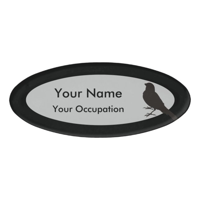 Standing Canary Bird Namenschild (Vorderseite)