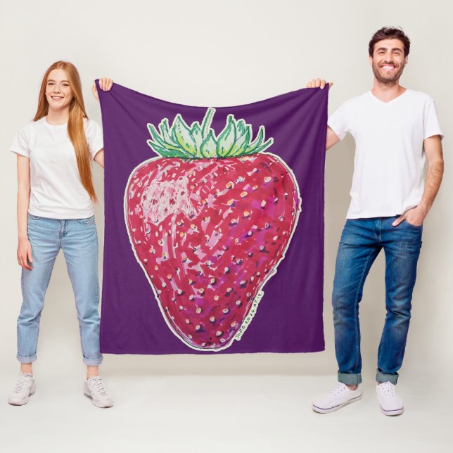Standing Strawberry Fleecedecke (Beispiel)