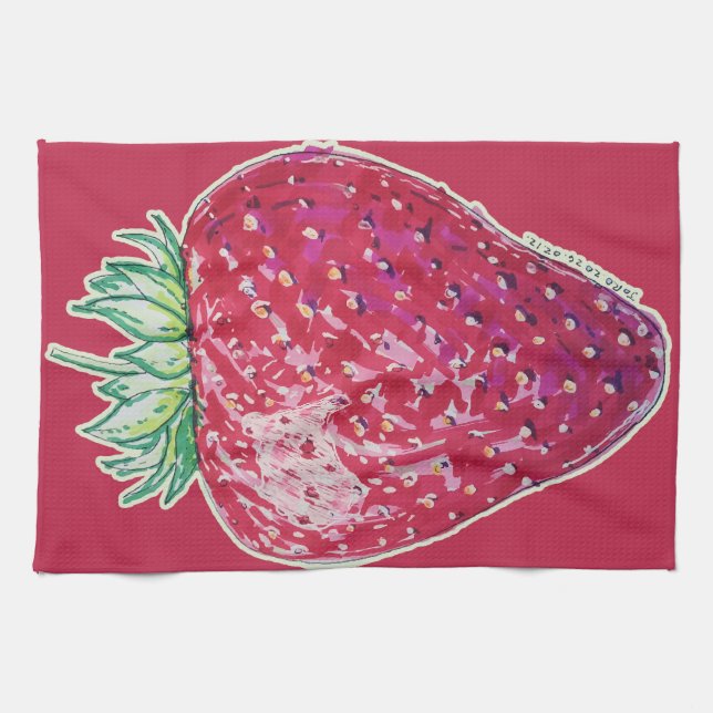 Standing Strawberry Geschirrtuch (Horizontal)