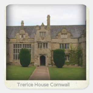 Standort Trerice Haus-Cornwalls England Poldark Quadratischer Aufkleber