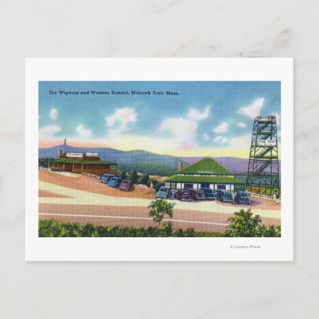 Standpunkt des Gipfels von Wigwam und Western Postkarte (Vorderseite)