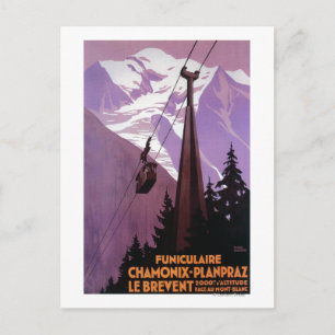 Standseilbahn nach Brevent Mt. Postkarte