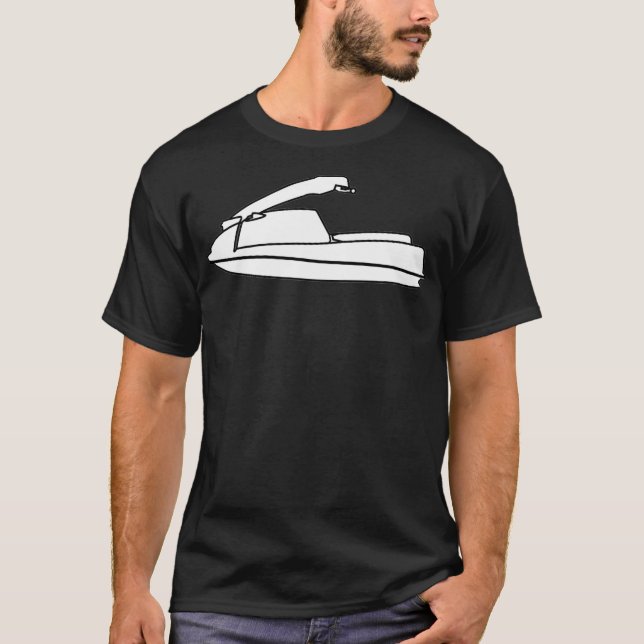 Standup Jet Ski Retro JS 550 Silhouette  T-Shirt (Vorderseite)