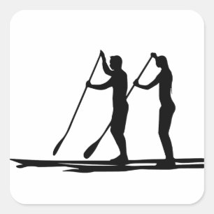 Standup-Paddel Quadratischer Aufkleber