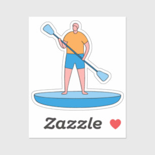 Standup Paddle Board Retro Vintages Design Geschen Aufkleber