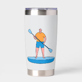 Standup Paddle Board Retro Vintages Design Geschen Thermobecher