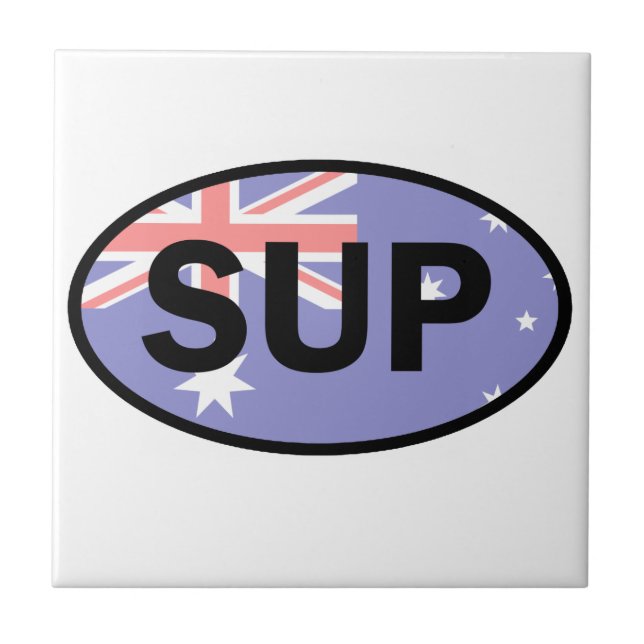 Standup Paddleboard Australia Flag Fliese (Vorderseite)
