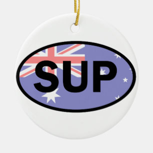 Standup Paddleboard Australia Flag Keramikornament