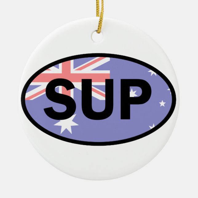 Standup Paddleboard Australia Flag Keramikornament (Vorne)