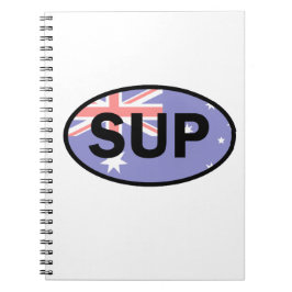 Standup Paddleboard Australia Flag Notizblock