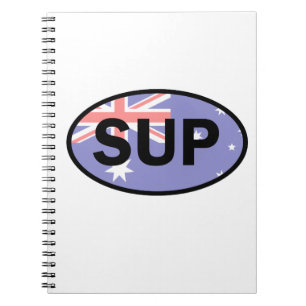 Standup Paddleboard Australia Flag Notizblock