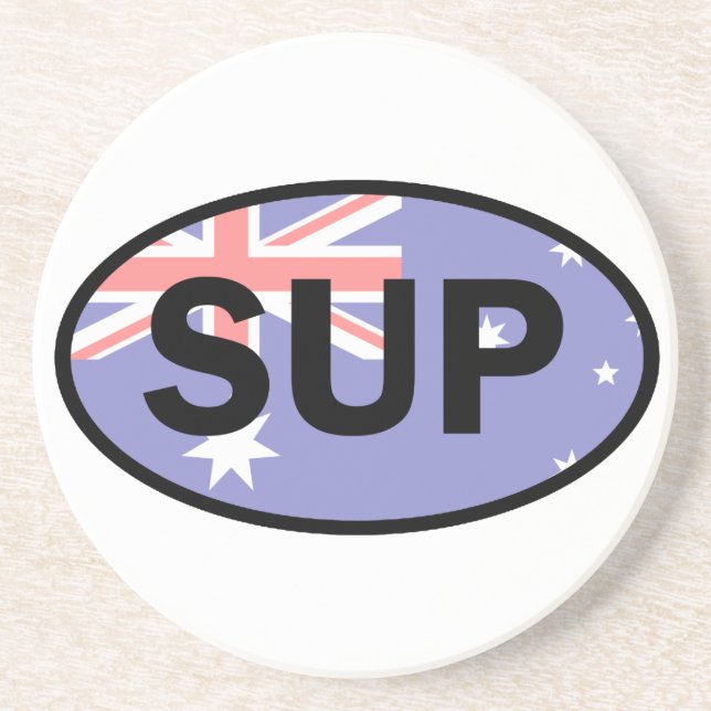 Standup Paddleboard Australia Flag Sandstein Untersetzer (Vorne)