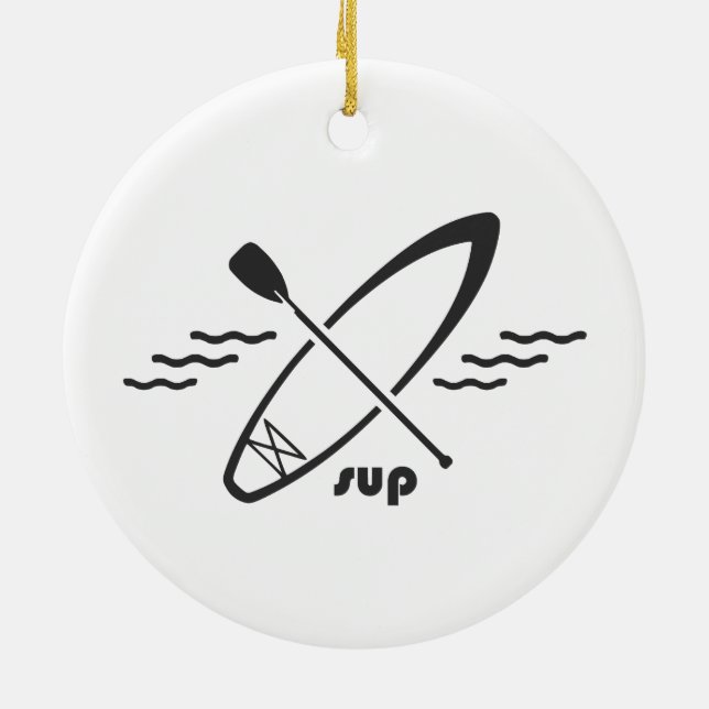 Standup Paddleboarding Keramik Ornament (Hinten)